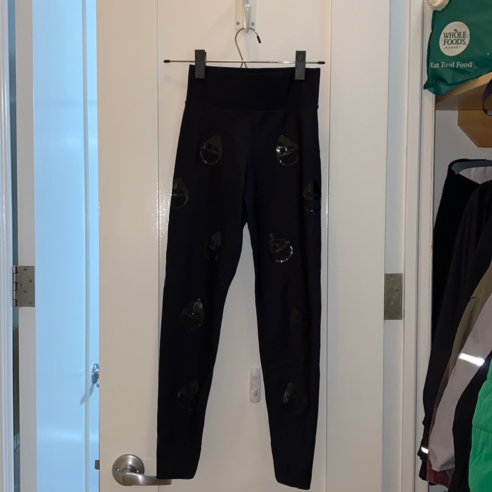 Ultracor Black Leggings with Gold Accents